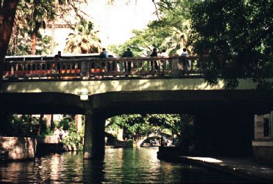 One of the many bridges over the Riverwalk.