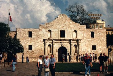 The girls at the Alamo.